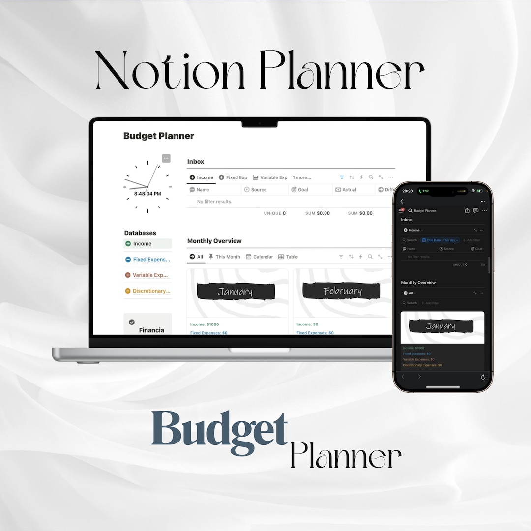 Budget Planner Notion Template | Track Income, Expenses & Savings ...