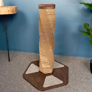 Modulaire kartonnen kattenkrabber met vervangbare onderdelen | Modern kattenkrabkussen | Eenvoudige montage Eco-kattenmeubels van PetIdeas