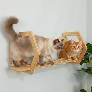 Cat Wall Shelf Step – Modern Cat Wall Furniture Track | Climbing Shelf for Cat Wall System image 1