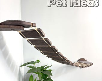 Adjustable Hanging Cat Bridge – Wall-Mounted Corner Cat Hammock – Flexible Cat Furniture for Wall Nook or Corner Play