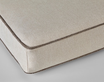 Custom Bench Cushion 2" (5cm): Canvas, Microfiber, or Velvet with Piping