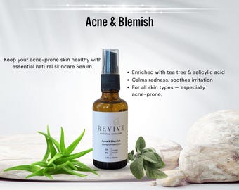 Acne & Blemish Serum: Tea Tree, Salicylic Acid, Aloe Vera for Sensitive Skin