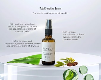 Revive Total Sensitive Serum, Hydrating Hyaluronic Acid, Dry Skin Relief