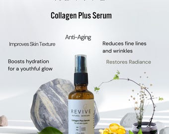 Collagen Plus Serum: Anti-Aging, reduces fine lines and boosts hydration for a youthful glow.
