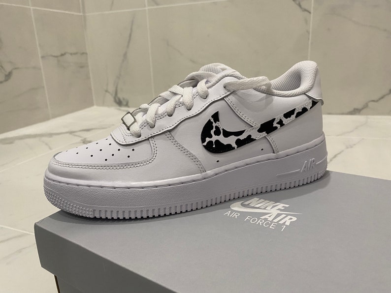 Custom Nike Air Force 1 Cow Print • AF1 • Custom Sneakers • Custom ...
