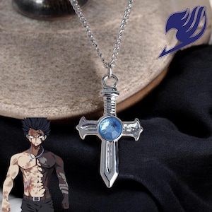 Cross Gray Fullbuster Choker Necklace | Anime Cosplay Pendant | Fairy Tail Mage Jewelry | Team Natsu | Custom Metal Collier Code Blue