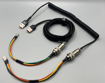 GX12 2m USB-A-auf USB-C, Micro-Usb, Dupont, Jst -Datenkabel für SimRacing-DIY-Projekte (Arduino, Sim-Lenkrad, Button-Box) – passt Pokornyi.