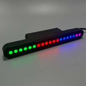 Dashboard Sim Racing com visor RPM e shift lights, Rev Lights, 19 LEDs RGB, SimHub, Plug and Play, Fanatec, Moza, Simagic, Logitech