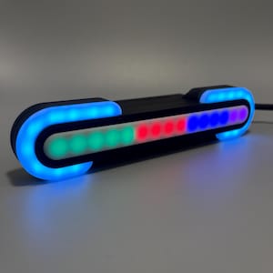 Sim Racing-instrumentpanel, varvtal, hastighet, flaggindikator, varvtalslampa, 33 RGB-lysdioder, SimHub, SteeringLabs D1 Lite R, plug and play