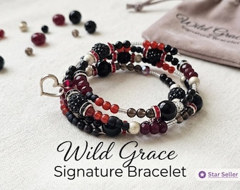 Wild Grace Bracelet, Garnet, and Carnelian