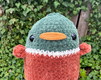 Jumbo Plush Mallard Duck, Chonky Cuddle Buddy