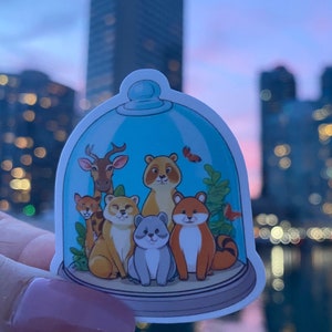 Sticker Animaux Zoo Décor Tigre Sticker Girafe Dino Dinosaure Sticker Renard Lapin Stickers Forêt Drôle Décor Ami À Quatre Poils Autocollant Pour Ordinateur Portable