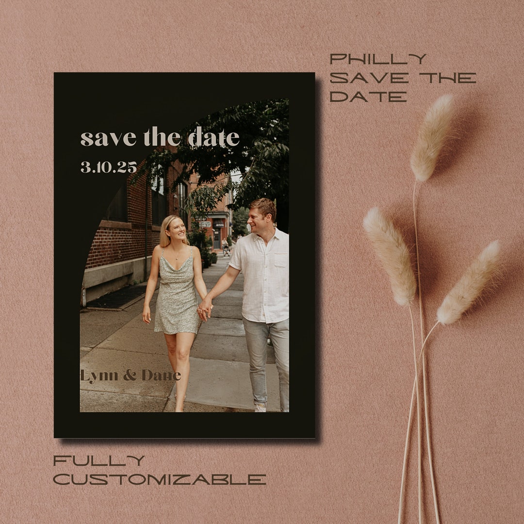 Modern Save the Date, Modern Save the Date, Photo Save the Date, Chic