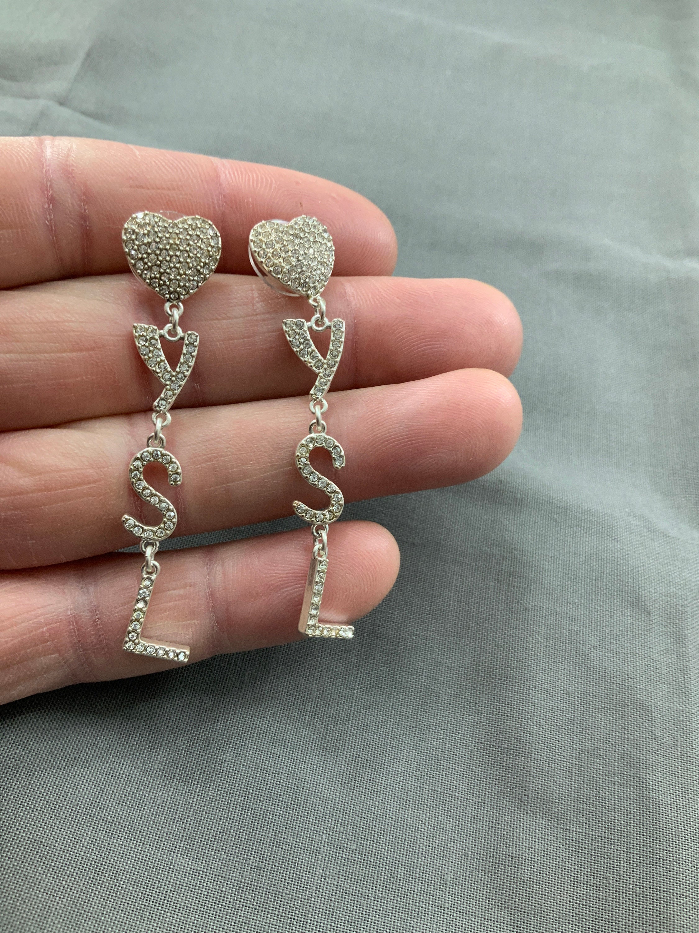 Versace heart earrings deals