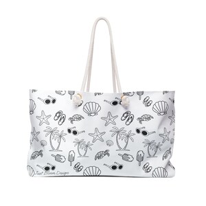 Beach Vibes Weekender Bag, Travel Tote, Summer Getaway Bag, Stylish Beach Carryall, Vacation Essentials