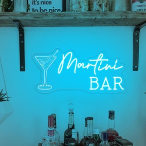 Martini Bar Neonschild, Custom Pub Neonlicht, Martini Geburtstagswandkunst, Geschenk für Martini-Liebhaber, Tini Time Wanddekor, Hochzeitswandkunst