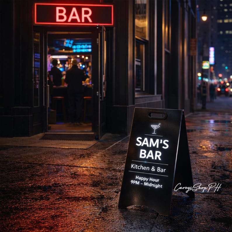 A Frame Sign, A Board Pavement Sign, Sign for Cafes, Exchange Offices ...