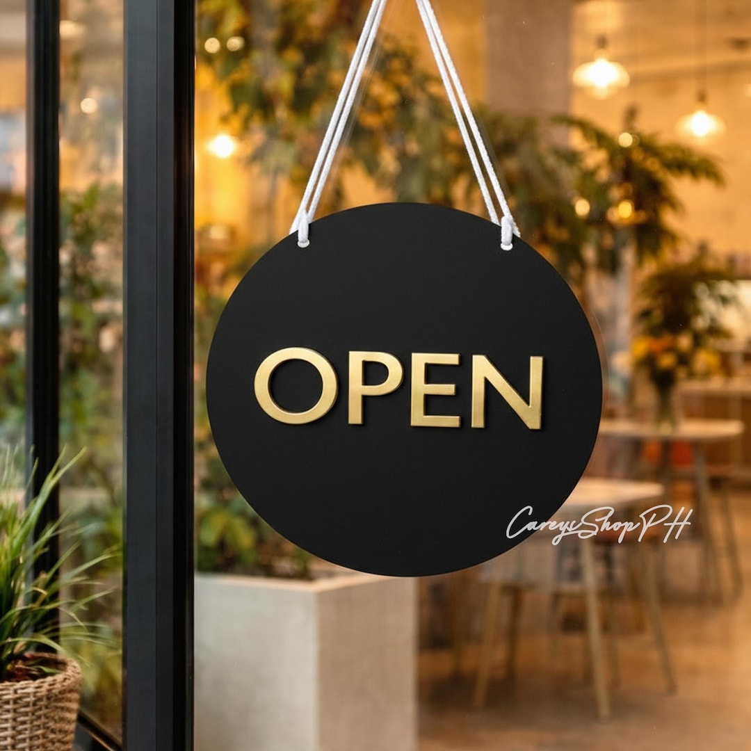 Custom Open Closed Acrylic Sign, Double Sided Acrylic Business Sign ...
