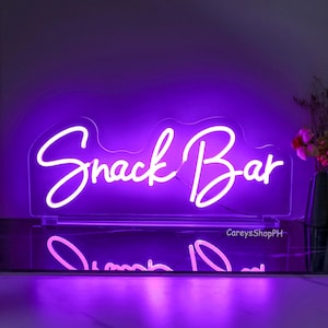 Neonowe znaki Snack Bar, Znaki LED Snacks, Światła LED do pokoju ze przekąskami, Do wystroju sklepu Gourmet, dekoracja żywności, znak świetlny sklepu, Neonowe światło kuchenne