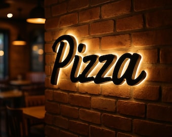 Custom 3D Metal Backlit Logo Sign, Business & Reception Decor, LED Light Up Sign