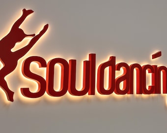 Custom 3D Backlit Metal Sign: Boutique, Salon, Office Decor