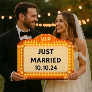 Custom Wedding Marquee Sign, Nightclub Bridal Party Newlywed Sign, Birthday Party Sign, Personalized Wedding Decor, VIP Service Club Sign,