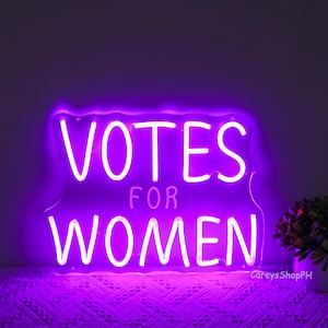 Votes for Women neon sign, Motivational Quotes for Teen Girl, Girl power sign, Feminist neon light, Iconic Slogan sign, Feminist Wall Art