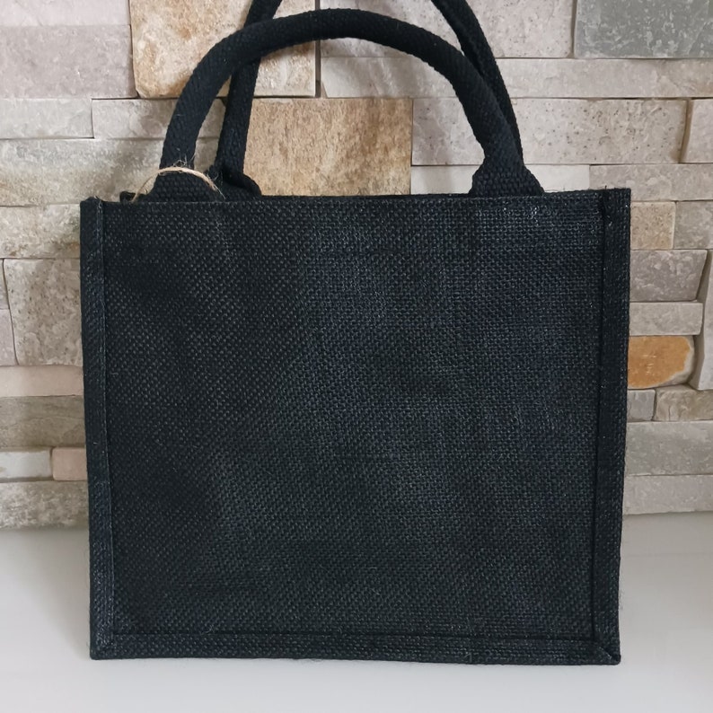 Personalized burlap bag/ personalized tote bag/ beach bag/ sustainable bag/ shopping bag/ original gift packaging image 6