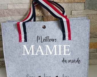 Personalized felt bag/ personalized tote bag/ beach bag/ sustainable bag/ shopping bag/ original gift packaging