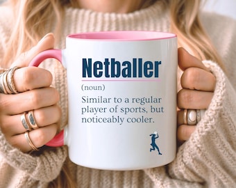 Funny Netball Gift For Her, Netball Mug, Gift For Netball Player, Birthday Present, Gift For Team-Mate, Gift For Girlfriend, Netballer Gift