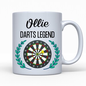 Personalised Darts Gift, Darts Mug, Gift For Darts Fan, Birthday Present, Gift For Him, Gift For Her, Gift For Darts Player, Gift For Dad