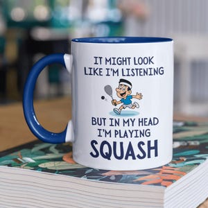 Squash Gift For Him, Funny Squash Mug, Gift For Squash Player, Squash Gift, Gift For Dad, Gift For Husband, Father's Day, Birthday Present