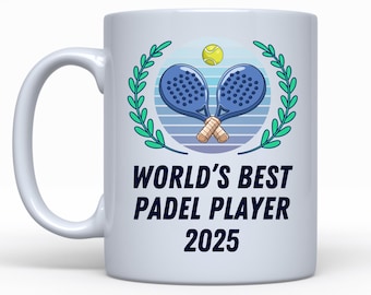 Taza divertida de pádel, regalo para jugadores de pádel, regalo de cumpleaños, cerámica de 325 ml, varios colores
