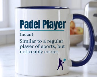 Funny Padel Mug, Padel Gift For Dad, Gift For Padel Player, Birthday Present, Father's Day, Paddle Tennis Gift For Him, Gift For Her