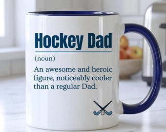 Regalo di hockey per papà / Tazza da hockey divertente / Regalo per la festa del papà / Regalo di compleanno / Tazza da caffè in ceramica da 325 ml