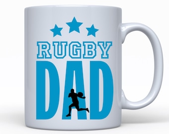 Rugby Gift For Dad, Dad Rugby Mug, Gift For Father's Day, Birthday Present, Rugby League Union, Gift For Rugby Fan, Rugby Player Team Gift
