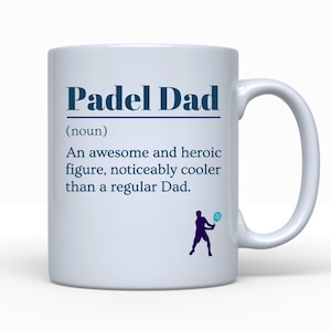 Lustige Padel Tasse, Padel Papa Geschenk, Padel Definition Tasse, Geschenk für Papa, Vatertagsgeschenk, Geburtstagsgeschenk, Paddle Tennis, Geschenk für Padel Liebhaber