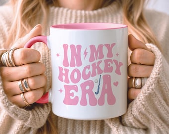 Tazza dell'era dell'hockey, regalo per lei, regalo carino per una giocatrice di hockey, regalo di compleanno, regalo per la fidanzata, cinque colori