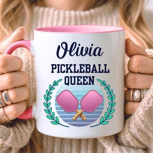PERSONALISED Pickleball Mug, Pickleball Gift For Her, Name Mug, Custom Gift For Pickleballer, Birthday Present, Six Colours