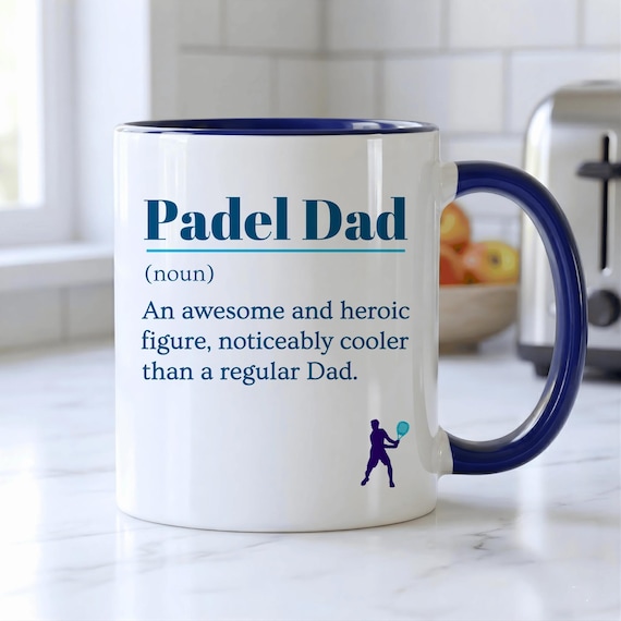 Padel Gift For Dad, Dad Padel Mug, Fathers Day Gift, Birthday Present, Paddle Tennis, Gift For Padel Player