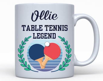 Personalised Table Tennis Gift, Table Tennis Mug, Custom Gift For Ping Pong Player, Gift For Dad, Table Tennis Name, Birthday Gift For Him