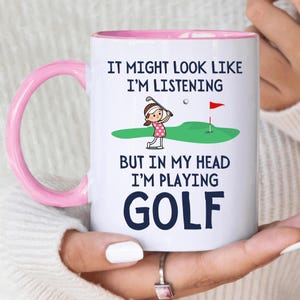 Golf Gift For Her, Funny Golf Mug, Gift For Girlfriend, Golfer Girl, Wife Gift, Golf Humour, Birthday Present, Gift For Mum, Coffee Mug