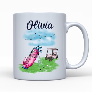 Personalised Golf Gift For Her, Golf Name Mug, Custom Golf Gift, Gift For Golfer, Gift For Girlfriend, Birthday Gift, Gift For Golfer Girl