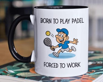 Taza divertida de pádel, regalo para jugador de pádel, regalo de cumpleaños, cerámica de 325 ml, colores a elegir