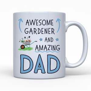 Gardening Gift For Dad, Personalised Gift, Best Dad Gardening Mug, Father&#39;s Day Gift, Gift For Gardener, Birthday Gift, Custom Gift For Him