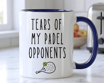 Padel Mug, Funny Padel Gift, Gift For Padel Player, Paddle Tennis, Gift For Dad, Gift For Boyfriend, Birthday Gift For Him, Padel Tears
