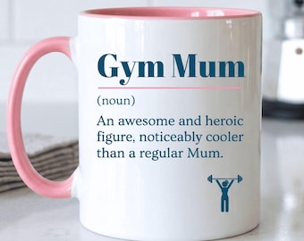 PERSONALISED Gym Gift For Mum | Funny Gym Mug | Mother's Day | Birthday Present | Six Colours