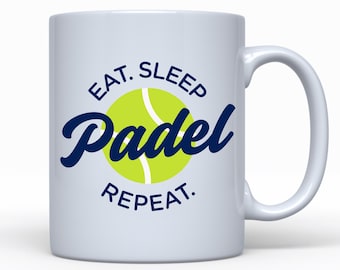 Taza divertida de pádel, regalo para jugador de pádel, regalo para el Día del Padre, regalo de cumpleaños para papá, tenis de pádel, regalo para él, regalo para ella