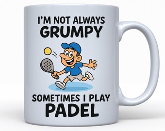 Regalo divertido de pádel, taza de pádel, regalo para jugador de pádel, pádel, regalo para novio, día del padre, regalo de cumpleaños para él, regalo para papá
