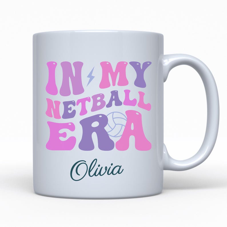 Personalised in My Netball Era Mug, Netball Gift for Her, Gift for ...